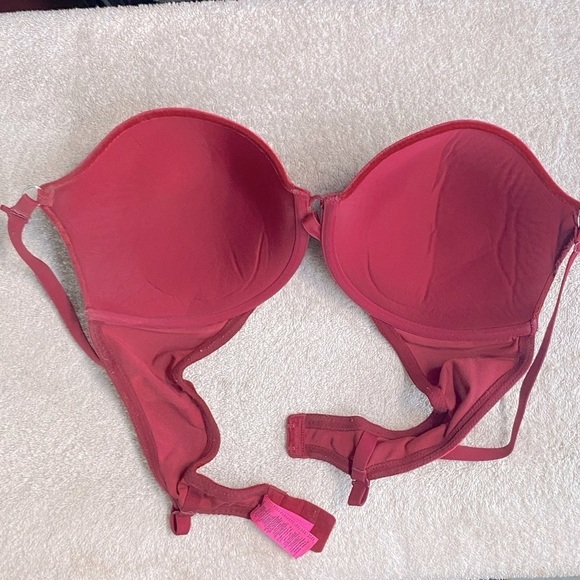 LA Senza Red Lace Beyond Sexy Classic Plunge Bra 38D - Picture 13 of 14